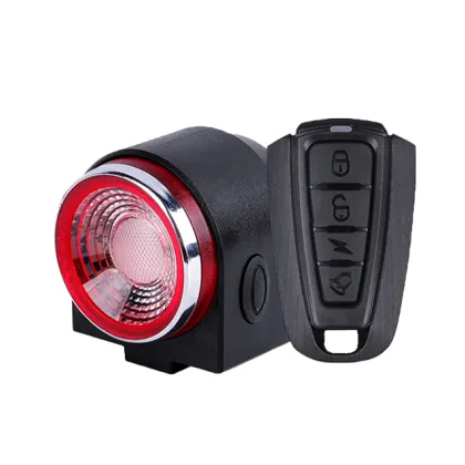Smart Bike Alarm Lock with Multifunctional USB Tail Light and Remote Control