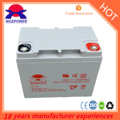 maintenance free Sealed Lead Acid Battery with AGM Technology 24Ah 12V UPS battery for solar system