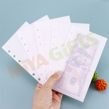 Custom A6 Binder Dividers with Pockets - 6 Tab Budgeting Index Dividers