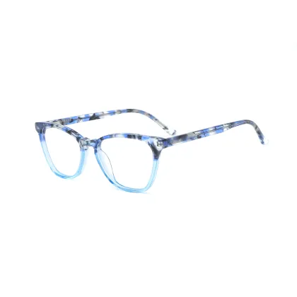 Wholesale Italy-made Pures Nerd Cylinder Eyewear with Brand New Patchwork Color Acetate JSP8009 - Elegant Eschenbach Collection