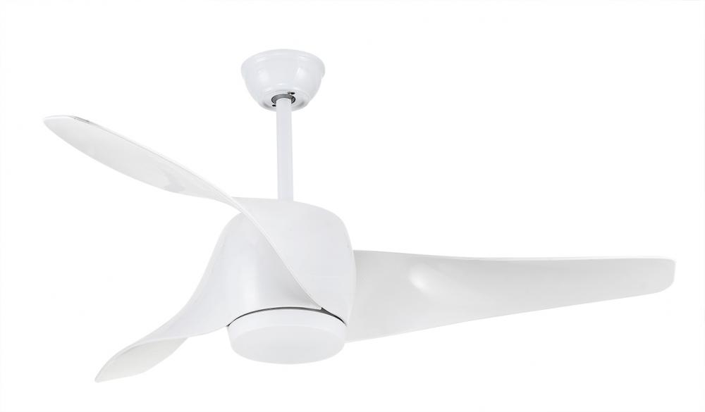 Ventilador de teto moderno branco com luz