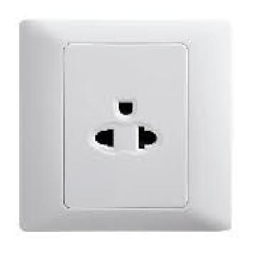 15A 1 Gang American 3-pin Socket, Made of PC FrameNew