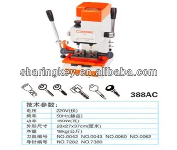 Wenxing 388AC key cutting machine with vertical cutter