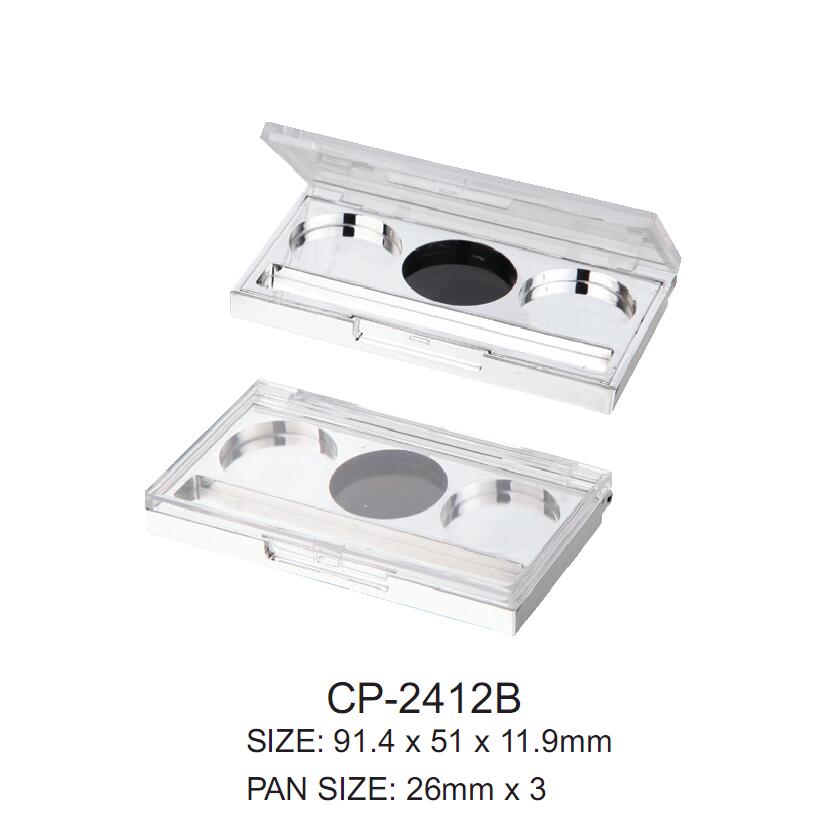 Quadratische leere Lidschatten mit 3 runden Godets CP-2412B