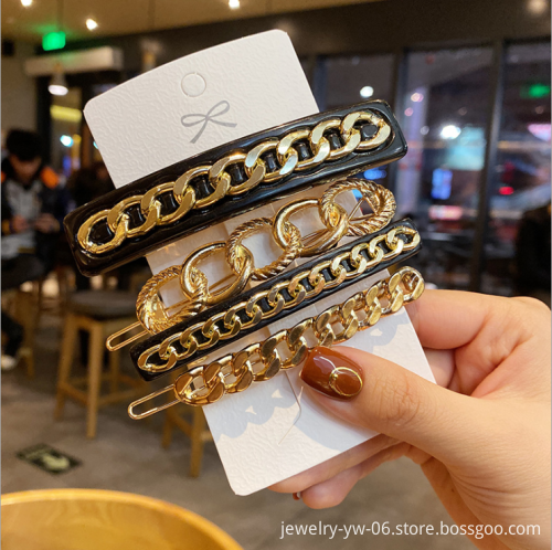 Korean Fashion Rhinestone Hair Clips and Pins Set for Long Hair