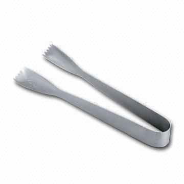 Stainless Steel Ice Tongs with Shiny/Matte Color Surface