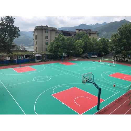 Funzionamento del campo da basket del basket del parco giochi pavimenti sportivi intrecciati