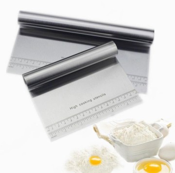 Stainless Steel Cutting Knife with Scale - Kitchen Baking Tools & Dough Scraper
