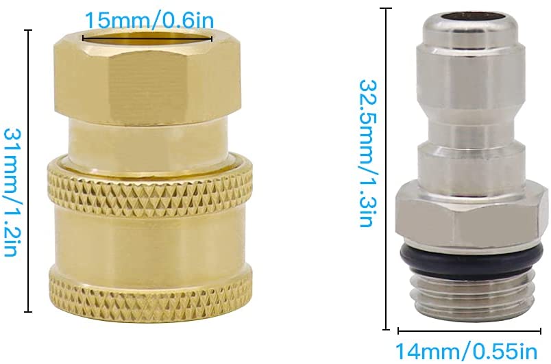 Adaptador de arruela de pressão Conjunto de pressão rápida pressão universal 1/4 Conjunto de conexão rápida