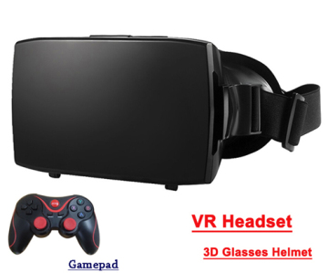 Plastic Google Cardboard 3D Glasses Virtual Reality + Bluetooth Game Controller