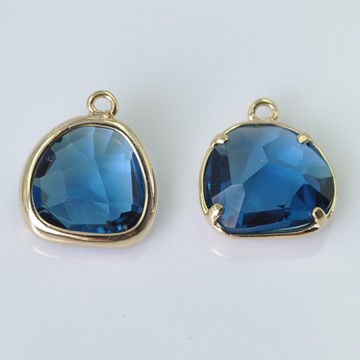 Pendant, Fashion Jewellery Sapphire Stone Gold Pendant, Pendant Jewelry Findings Brass P9140