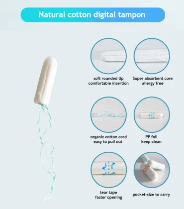 Biodegradable Cotton Tampon Applicator for Women