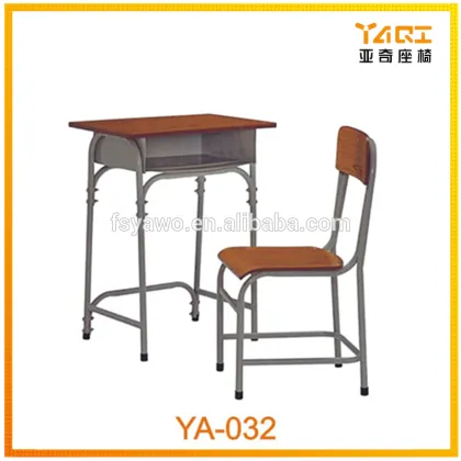 Wood Material and School Furniture Type wood furniture student desk chair in school sets