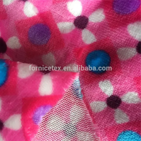 100% printed brushed polyester red Plaid flannel fabric