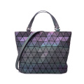 Sac à bandoulière pour filles Sac à main en diamants colorés de grande capacité Sac de messager géométrique lumineux de grande capacité