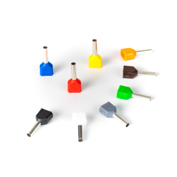 TE1508 Insulated TE Series Twin Cord End Copper Cable Ferrule Terminals