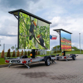Exhibición llevada móvil móvil de la publicidad del remolque del camión