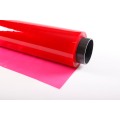 Película de plástico transparente rojo