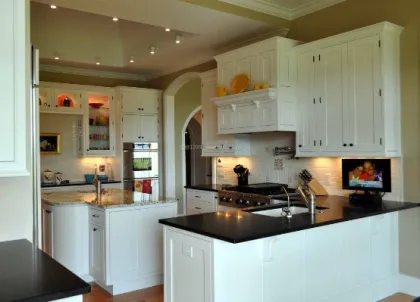 Customized dark hue quartz stone countertop