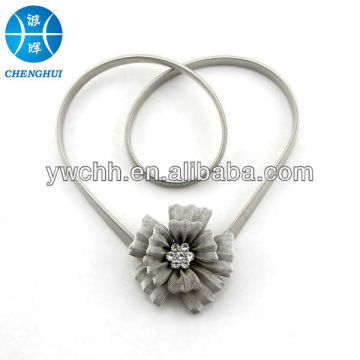 chaming flower buckle spring waist chain belt with rhinestone chain belt