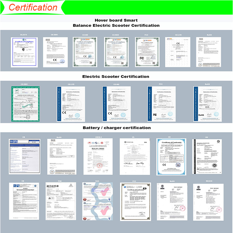Hoverboard certification