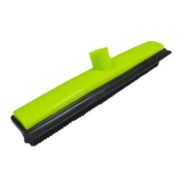 Silicone Rubber Heavy Bristle Broom with Telescopic Handle for Pet Hair and Carpet