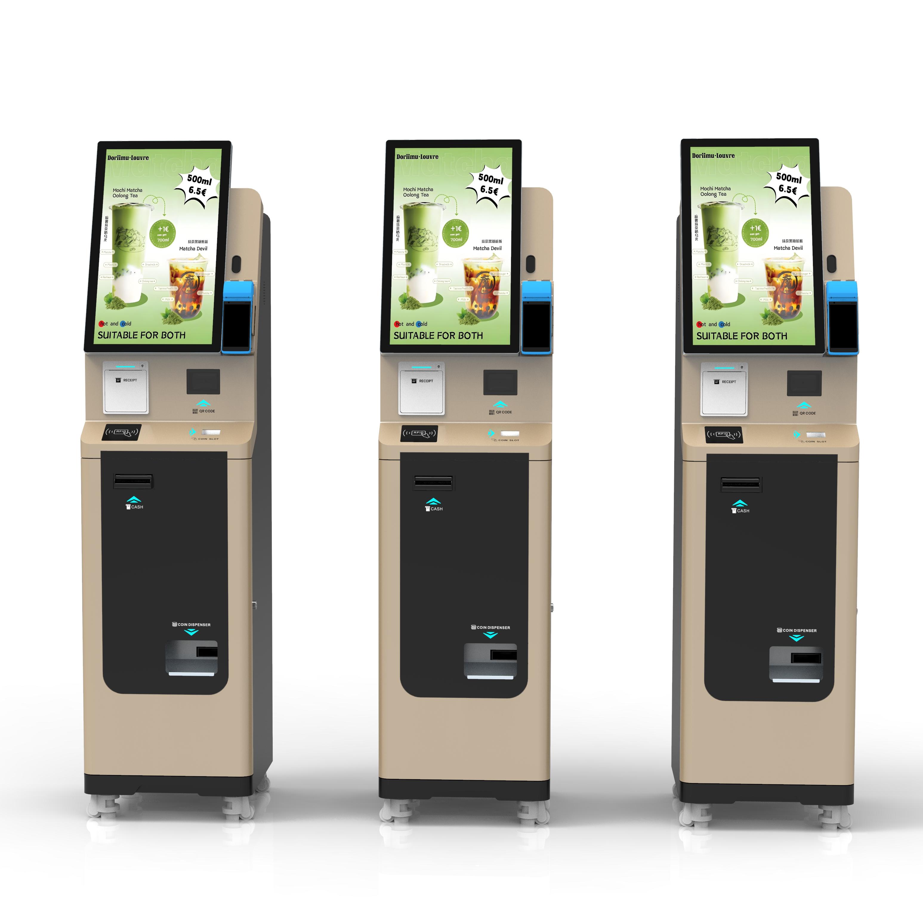 Touch Screen Self Payment Kiosk com suporte em dinheiro