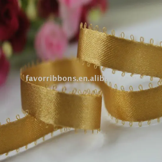 Gold Nylon Picot Edge Ribbons