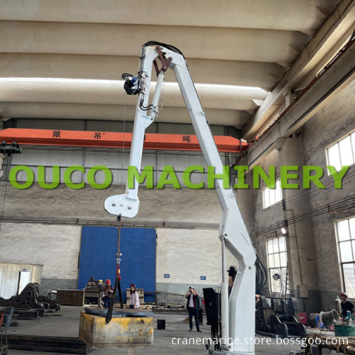 Hydraulic 0.99T10M Knuckle Boom Marine Deck Crane on Sale
