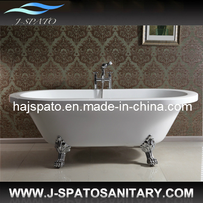 Hangzhou Couple SPA Tub, Round Foot Standing Classic Bathtub (JS-G013)