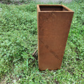 Piantatrice quadrata di fiore in acciaio corten in acciaio