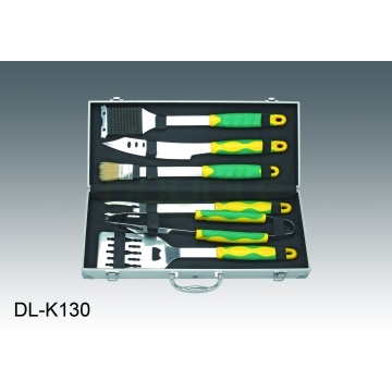 6PCS BBQ Tool Set with Mirror Polish