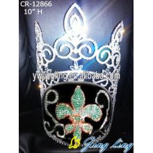 10 pulgadas plateado corona tiara nupcial