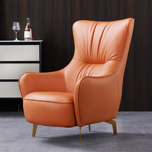 Italian Luxury style leather lounge chair villa furniture