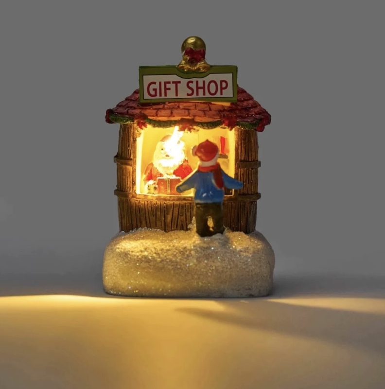 Colorful Christmas Snow Scene House Decor