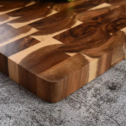 Acacia Wood Square End-Grain Cutting Board
