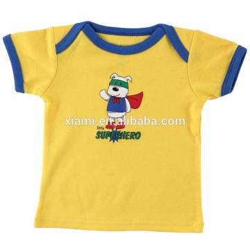 factory offer 100% cotton custom letter little superhero cool super dog pattern baby compression shirt
