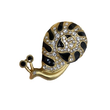 Snail Designer Large Brooches with Stones for Garments