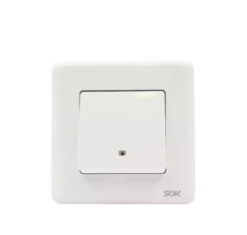 1Gang20A Double Pole Wide Rocker Switch With Neon