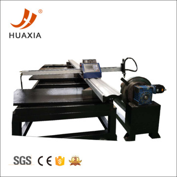 CNC plasma cutter cutting sheet with pipe cutting