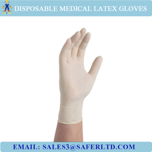 Powder free disposable latex examination glove