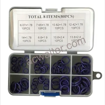 Ac Purple Nbr Hnbr O-Rings Gasket Seal Kit - 8 Sizes Car Air Conditioning O-ring Assortment for Valve Core Removal