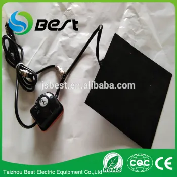 Black custom type silicone rubber heater with temperature controller