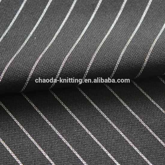 Black Strech Stripe Nylon Lycra Tricot