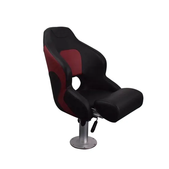 Hot Sale Marine Pontoon Boat Captain Seat with Flip-Up Cover
