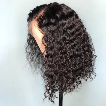Deep Wave Bob Wig Raw Brazilian Virgin Human Hair Hd Full Lace Frontal Wig Wholesale Swiss Transparent Lace Front Wig Vendor