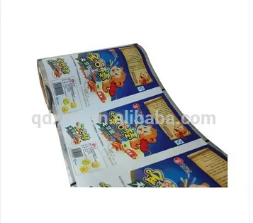 Customer Printed Laminated food packaging plastic roll film for snack