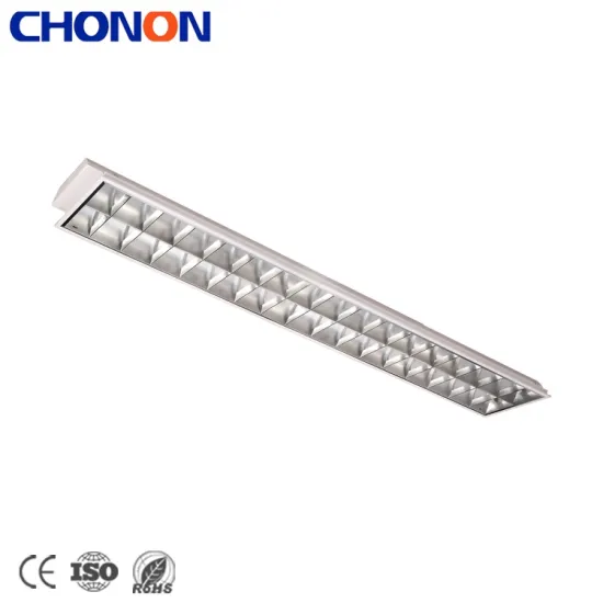 Fluorescent Office Lighting System: T8 Louvered Ballast with Sheet Steel Housing and Grille