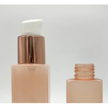 Skincare Foundation Container Square Plastic Pump Bottle