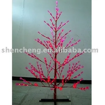 led tree light with optical fiber decorative covers